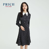 PRICH2022春季新款设计感小众可拆卸装饰链条波点连衣裙PROWC1204M 商品缩略图0