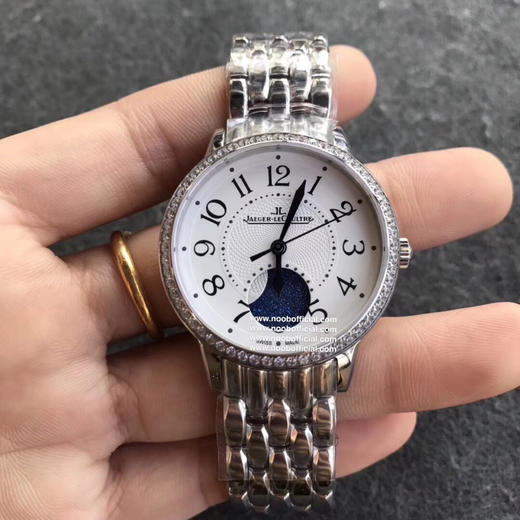 2017日内瓦表展新款积家约会系列大月相女士腕表，34x11mm，西铁城9015改cal.935A自动机械机芯，316精钢表壳，蓝宝石镜面，钢带或皮带可选，折叠扣，防水30米 商品图1