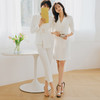 白色连衣裙女秋冬新款法式时尚职业工装不规则轻熟风西装裙 商品缩略图4