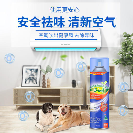 喜运亨 澳洲进口空调清洗剂清洁剂家用免拆洗植物杀菌除螨除异味 除螨空调清洗剂500ml 商品图2