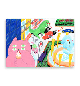 whatever『A3插画带装裱』｜ice cream