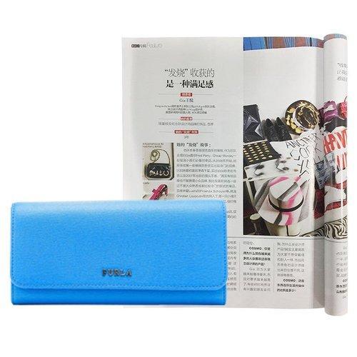FURLA/芙拉 女士Saffiano皮革 宝石蓝色钱包钱夹 816957 商品图1