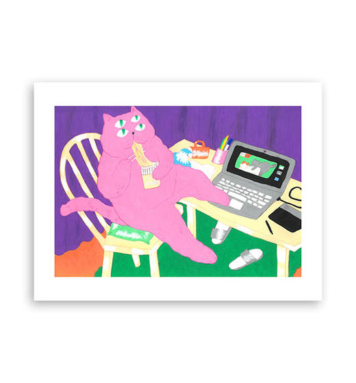 whatever『A3插画带装裱』｜cathub-01 商品图0