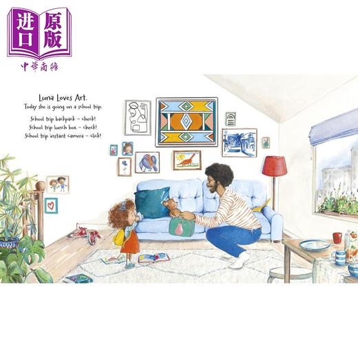 【中商原版】Fiona Lumbers:Luna Loves Art璐娜爱艺术 商品图2