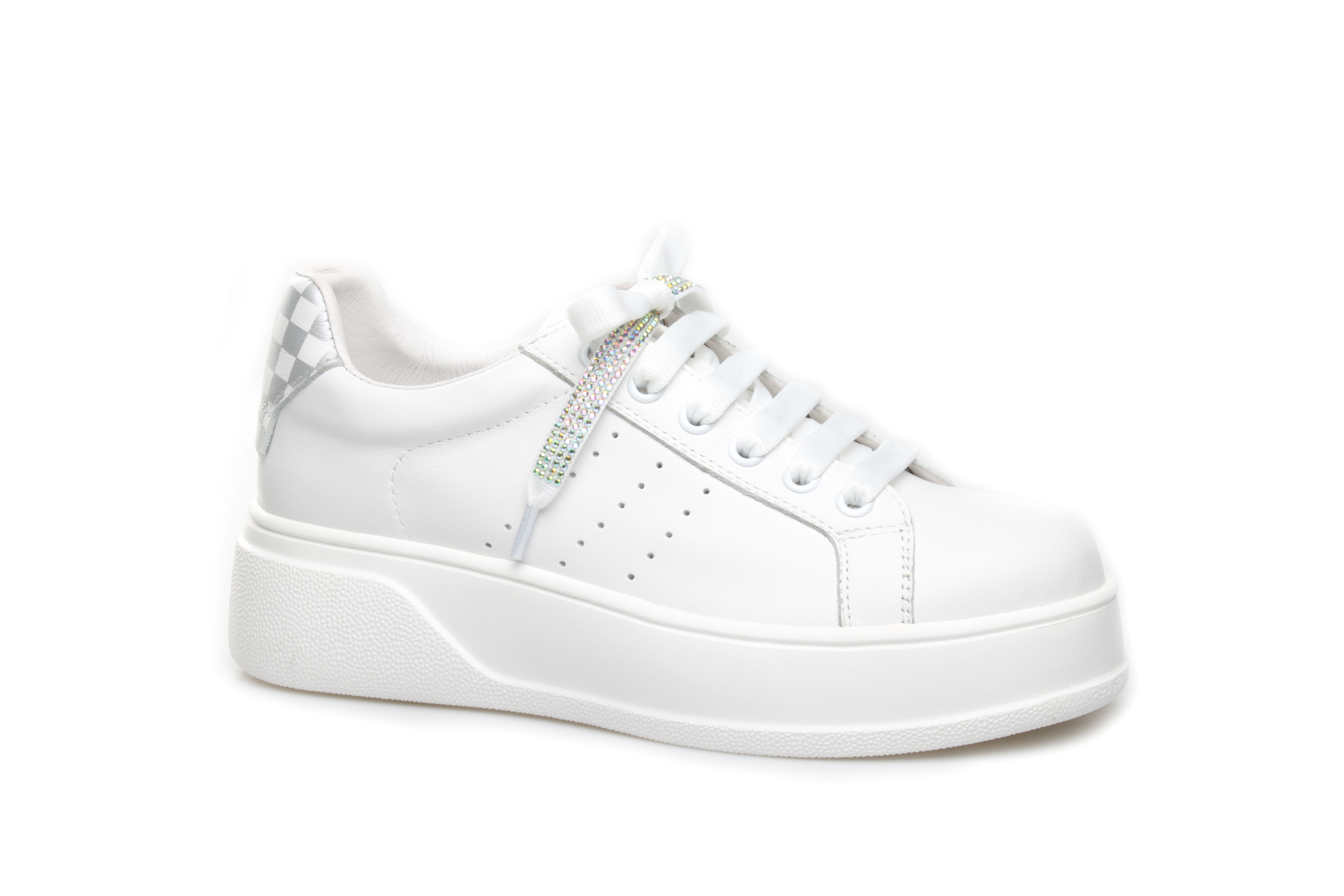 豪麟名鞋奥莱迪嘉女装牛皮革时尚休闲鞋DJXXO21WX203白色  原价1660元