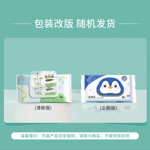 德佑湿厕纸家庭实惠装洁厕纸厕所湿纸巾擦pp女性湿厕巾40抽*5包/10包 商品图1