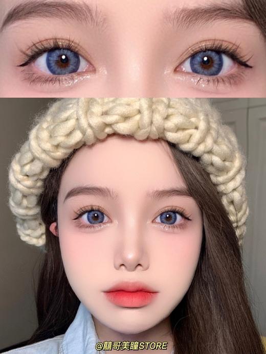 SpringCon冰川蓝 14.5mm(着色13.9mm) 韩产进口添加硅水凝胶 年抛 商品图0