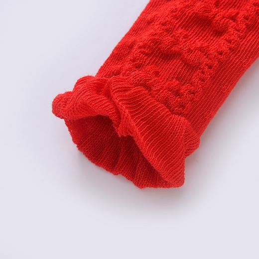 英氏22春季新品婴儿膝盖下长袜宝宝2双装花边松口袜子YIWHJ02047A 商品图5