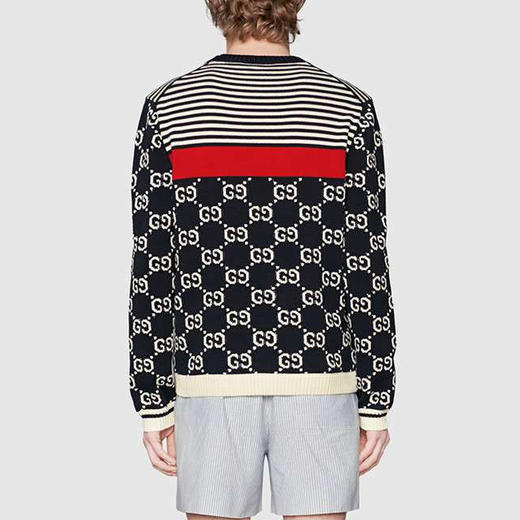 GUCCI 古驰 男士GG经典图案条纹上衣 496458-X9I07-4696 商品图3