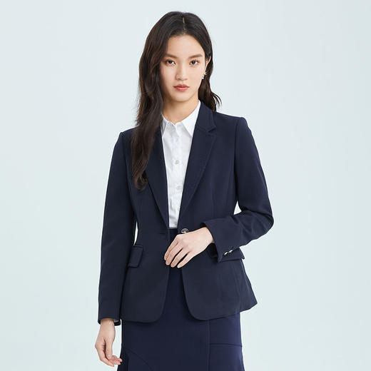 PRICH2022春款收腰设计感小众一粒扣职场百搭西装外套PRJKC1C02E 商品图1