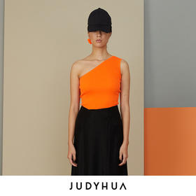 JUDYHUA 斜肩设计针织背心