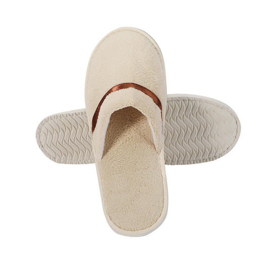 【买二送二  家用一次性拖鞋】家用待客珊瑚绒一次性拖鞋酒店用品五星级宾馆民宿美容院冬季拖鞋 商品图4