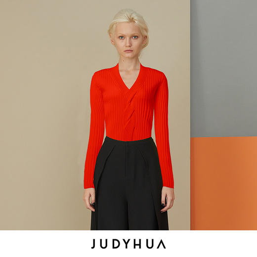 JUDYHUA 绞花设计针织上衣 商品图0