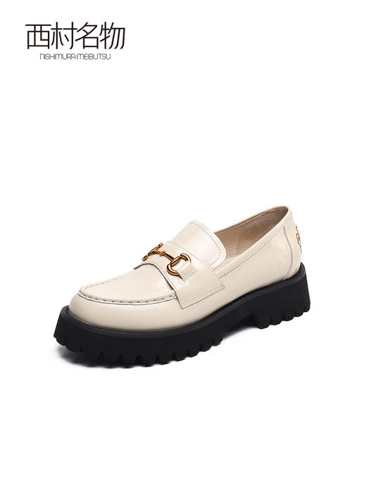西村名物2022春季新款虎虎生威英伦风松糕厚底乐福鞋小皮鞋X22AM17481 商品图0