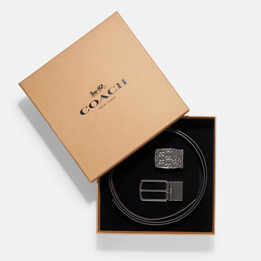 Coach 蔻驰 男士黑色牛皮腰带皮带 F65186AQO 商品图3