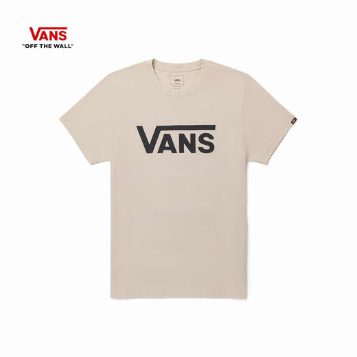 VANS燕麦色经典LOGO男女情侣短袖T恤VN0A4MM62N1 商品图0
