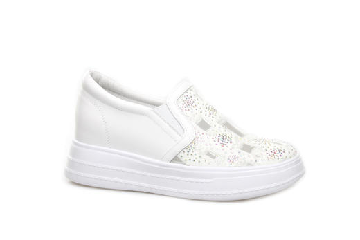 豪麟名鞋奥莱迪嘉女装进口布料潮搭小白鞋DJXXA21WX009白色  原价1660元 商品图0