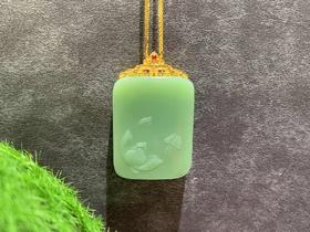 【御珠宫坊】金镶碧玉花蝶牌