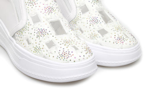 豪麟名鞋奥莱迪嘉女装进口布料潮搭小白鞋DJXXA21WX009白色  原价1660元 商品图2