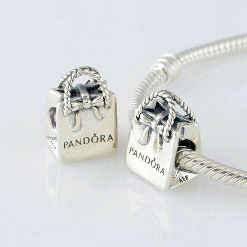 PANDORA/潘多拉 经典蝴蝶结购物袋串珠791184 银色 商品图3