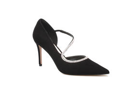 豪麟名鞋奥莱迪嘉女装羊反绒面革时尚气质皮鞋DJMPA21WP005黑色  原价2660元