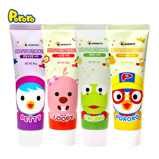韩国Pororo啵乐乐 宝露露新款儿童水果防蛀牙膏90g 商品图0