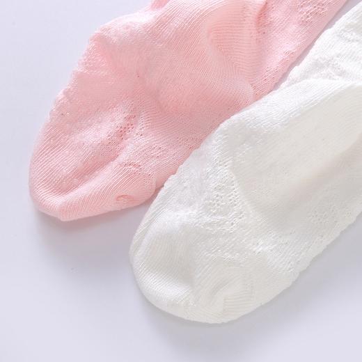 英氏22春季新款婴儿长筒袜宝宝2双装过膝花边松口袜YIWHJ02046A 商品图5