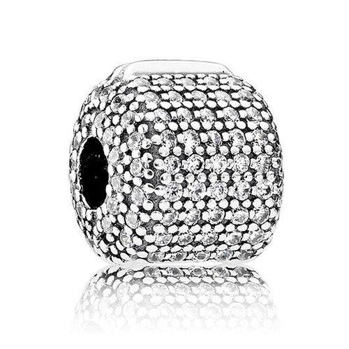 PANDORA/潘多拉 密镶柱型固定扣串珠 791873CZ 银色 商品图0