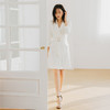 白色连衣裙女秋冬新款法式时尚职业工装不规则轻熟风西装裙 商品缩略图2
