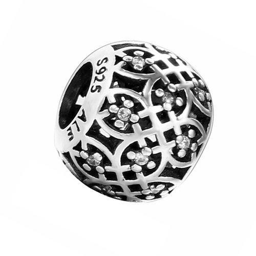 PANDORA/潘多拉 女士925银 镂空矩阵镶嵌锆石 串珠 791295CZ 商品图1