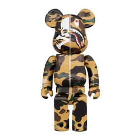Bearbrick Bape×Mastermind联名 黄迷彩 1000%