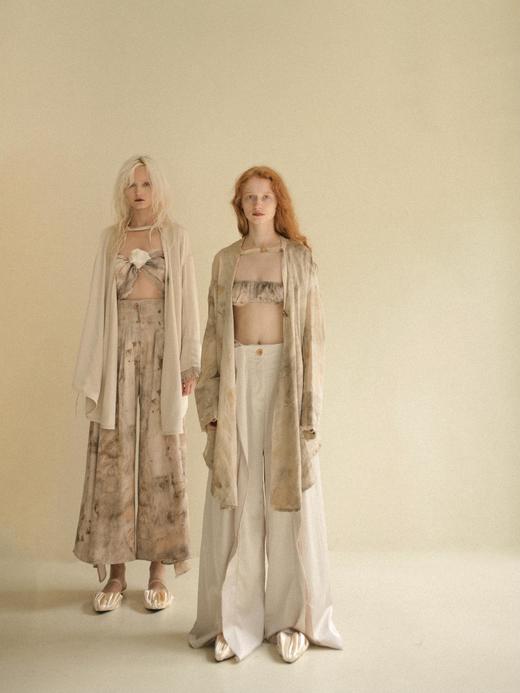 Peng Tai  藕荷色草木染高腰阔腿裤 商品图2