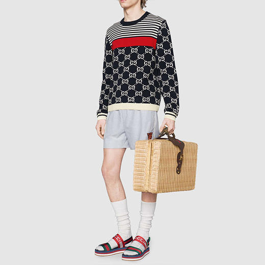 GUCCI 古驰 男士GG经典图案条纹上衣 496458-X9I07-4696 商品图2