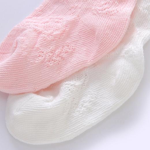 英氏22春季新款婴儿长筒袜宝宝2双装过膝花边松口袜YIWHJ02046A 商品图3