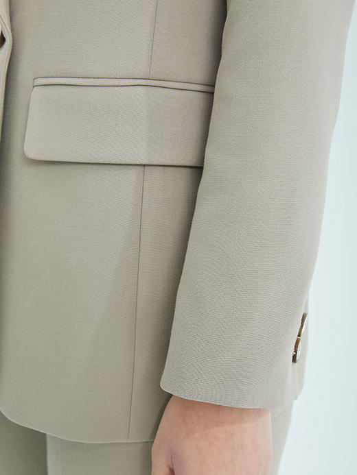 PRICH2022春季款可拆卸金属链条设计职场双排扣西装外套PRJKC1101T 商品图1