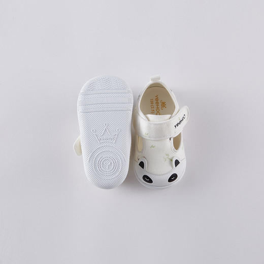 英氏女婴儿学步鞋防踢超萌软底鞋子2022春夏布凉鞋YFXFJ12018A 商品图2