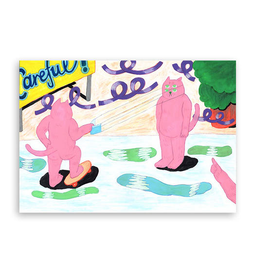 whatever『A3插画带装裱』｜careful 商品图0