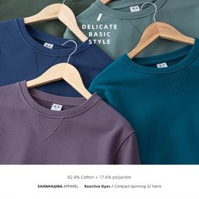 圆领卫衣定制工作服印logo团体工作服订制超市餐饮服务员工装上衣