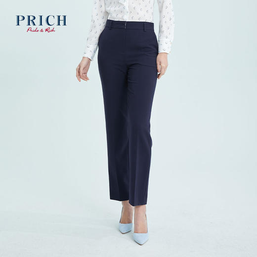 PRICH2022年春季新款气质高腰显瘦直筒职场正装西装裤子PRTCC1101E 商品图0