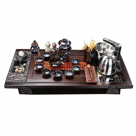 黑檀祥云自动茶盘茶具套组 商品图0