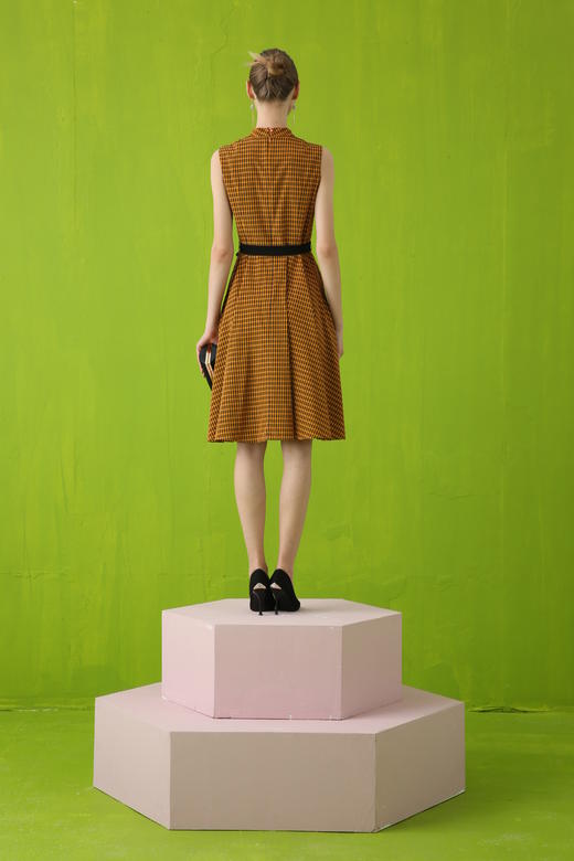 【伯妮斯茵】时尚简约格子印花连衣裙 LZ3S55 商品图7