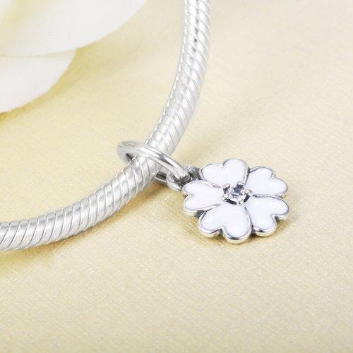 PANDORA/潘多拉 女士 925银 珐琅樱花草吊坠 390365EN12 商品图2