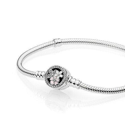 PANDORA/潘多拉 时尚银色Moments系列花朵装饰骨链手链 590744CZ 银色 20cm 商品图1