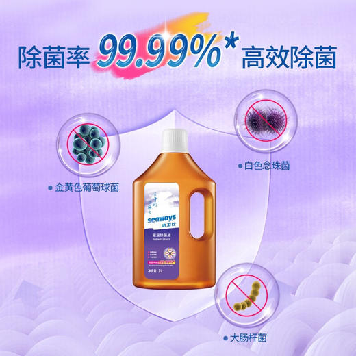 X|水卫仕（seaways）衣物除菌液家具消毒剂除菌剂1L+厨房重油污净*2瓶 商品图1