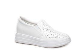 豪麟名鞋奥莱迪嘉女装牛皮革时尚休闲鞋DJXXO21WX204白色  原价1660元