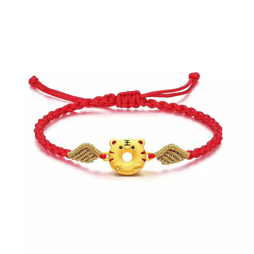 萃华金店足金如虎添翼手链甜甜圈本命年生肖虎 商品图3