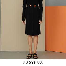 JUDYHUA 肌理拼接针织半裙