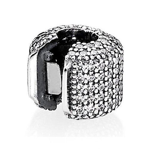 PANDORA/潘多拉 密镶柱型固定扣串珠 791873CZ 银色 商品图3