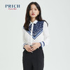 PRICH2022春季新款直筒设计感小众职场百搭印花雪纺衬衫PRBAC1103M 商品缩略图0