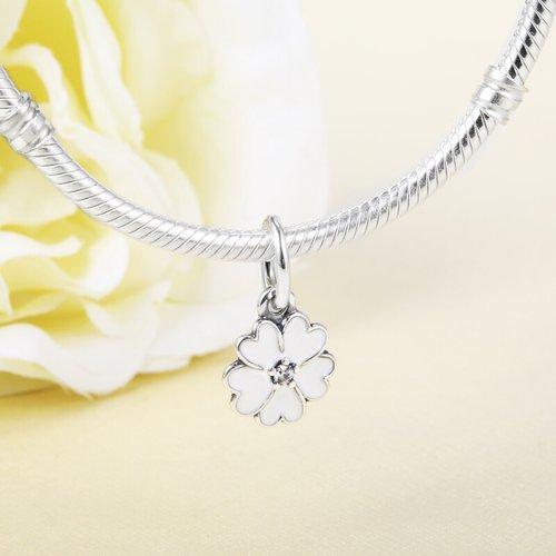 PANDORA/潘多拉 女士 925银 珐琅樱花草吊坠 390365EN12 商品图3